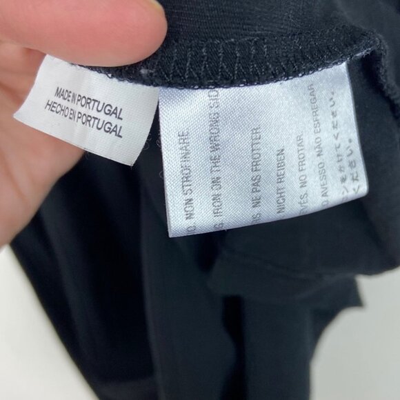 MaxMara Weekend Black Puff Short Sleeves Top Jewel Neck Size Medium Blouse Tee M - Picture 7 of 8